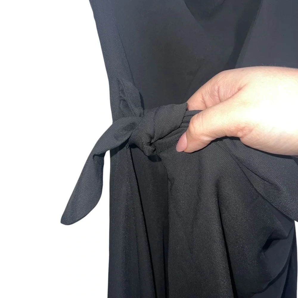 NEW NWOT Amanda Uprichard X Revolve Conetta One Shoulder Wrap Maxi Gown Black